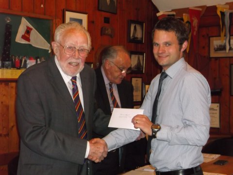 President Geoff Cook presenting award to  Peter Rossignol of Ashford Leisure Trust
